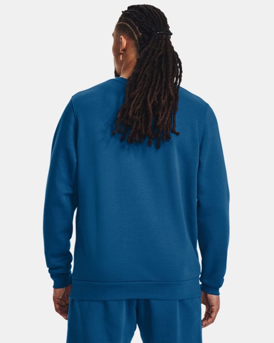 Sudadera de cuello redondo de tejido Fleece UA Essential para hombre, Blue, pdpMainDesktop image number 1
